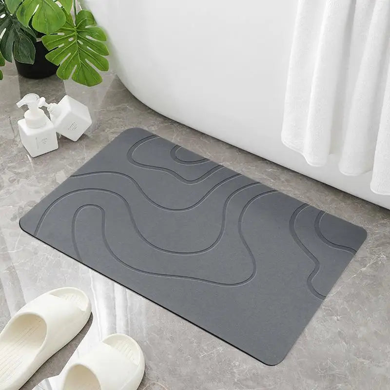 Indoor Diatomite Stone Bath Mat Diatom Mud Soft Mat Water Absorption Quick Drying Diatomite Stone Shower Mat Entryway Rugs